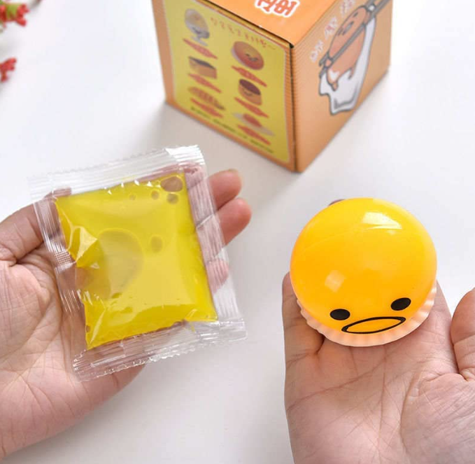 Cute Yellow Round Sucking & Vomiting Lazy Egg Yolk Vent Stress Tricky –  Home Rolemay